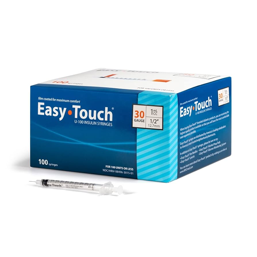 MHC - Easy Touch 1cc Insulin Syringe 30g x ½ (100/BX)